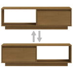 TV Cabinet Honey Brown 110x30x33.5 cm Solid Pinewood 809891