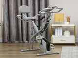 2-in-1 Folding Exercise Bike with 8-Level Magnetic Resistance, Arm Resistance Band, Pulse Sensor, T3398P349154
