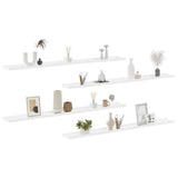 Wall Shelves 4 pcs High Gloss White 115x9x3 cm 326657
