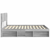 Bed Frame with Storage and Headboard Grey Sonoma 160 x 200 cm 3414192
