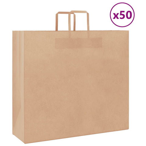 ZNTS Paper Bags 50 pcs with Handles Brown 54x15x49 cm 4101808