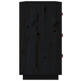 Sideboard Black 80x40x75 cm Solid Wood Pine 820111