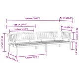 ZNTS Garden Pallet Corner Sofas 2 pcs Solid Wood Acacia 3209306