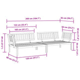 Pallet Corner Sofa Natural Solid Acacia wood 133 x 92 x 69 cm 3209306