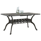 Garden Table Bronze 150x90x72 cm Cast Aluminium 4002803