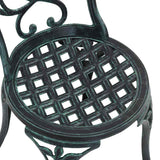 Garden Bistro Set 3 pcs Green Aluminium 42002385