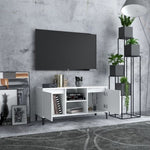 TV Cabinet with Metal Legs White 103.5x35x50 cm 805968