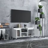 TV Cabinet with Metal Legs White 103.5x35x50 cm 805968