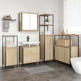Bathroom Furniture Set with Shelf 5 pcs Beige 76.5 x 35 x 95 cm 3328370