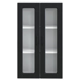 Wall Glass Cabinet PORTO Black 60 x 31 x 100 cm Engineered Wood 885526