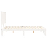 Bed Frame without Mattress White 140x200 cm Solid Wood Pine 3193662