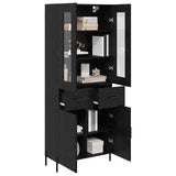 Highboard Black Oak 69.5 x 34 x 180 cm Engineered Wood 3416106