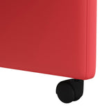 Dining Chairs with Wheels with Wheels 2 pcs Red 58 x 65 x 98 cm 42017888