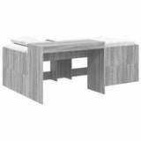 Kids'High Bed Frame with Desk Grey Sonoma 80 x 200 cm 3422648