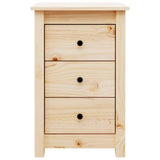 ZNTS Bedside Cabinet 40x35x61.5 cm Solid Wood Pine 813699