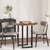 Table Top 80 x 1.5 cm Round Engineered Wood Old Wood 880429
