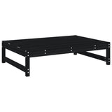 4 Piece Garden Lounge Set Black Solid Wood Pine 3186596