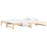 Pull-out Day Bed without Mattress 2x cm Solid Wood Pine 820437