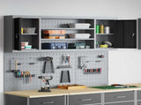 Tool Cabinet Set with Shelf 6 pcs Black Powder-Coated Steel 3321408