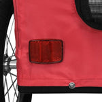 ZNTS Pet Bike Trailer Red Oxford Fabric and Iron 93978