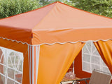 Pop-up Party Tent 195 x 195 x 245 cm Orange Oxford Fabric 42019745