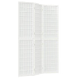 Folding 3-Panel Room Divider Japanese Style 120x170 cm White 352087