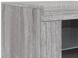 Sideboard with LED Lights Grey Sonoma 283x37x67 cm 3209021