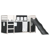 Bunk Bed without Mattress with Slide White and Black 80x200 cm 3284119