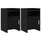 Bedside Tables 2 pcs Black Oak 40 x 36 x 60 cm Engineered Wood 8011038