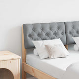 Upholstered Headboard Light Grey 120 cm Solid Pine Wood 879184