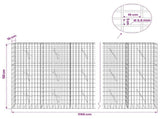 Gabion with 3.5 mm Wire and 5x10 cm Mesh 1150x10x150 cm 3462569