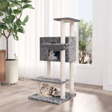 Cat Tree with Sisal Scratching Posts Light Grey 108.5 cm 171598