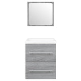 Sink Cabinet with Built-in Basin Grey Sonoma Engineered Wood 3114169