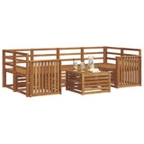 Outdoor Sofa Set 7 pcs Natural Solid Acacia Wood 3374444