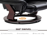 Recliner Chair With footstool, Recliner Armchair up to 130kg Weight Capacity, 135&deg Reclining T3398P343225