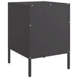 ZNTS Bedside Cabinets 2 pcs Black 36x39x50.5 cm Steel 843055