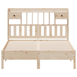 Bookcase Bed without Mattress 150x200 cm King Size Solid Wood Pine 3322906