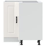 Kitchen Corner Base Cabinet Kalmar High Gloss White Engineered Wood 853509