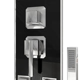 Shower Panel Unit Glass 18x45.5x130 cm Black 151418