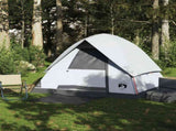 Camping Tent Dome 4-Person White Blackout Fabric Waterproof 94702
