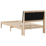 Bed Frame with Headboard Brown 100 x 200 cm Solid Pine Wood 878911