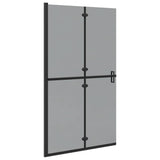 Walk-In Shower Wall Folding Black 110 x 6.5 x 190 cm 42017967