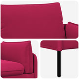 2-Seater Sofa 2-Seater Wine Red 188 x 81 x 89 cm Velvet 42048617