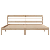 Bed Frame without Mattress 200x200 cm Solid Wood Pine 3306549