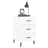 Bedside Cabinet White 40x40x66 cm Engineered Wood 827676