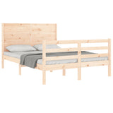 Bed Frame without Mattress Double Solid Wood 3194611
