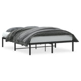 Metal Bed Frame without Mattress Black 140x200cm 373656