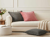 Cushion Cover 12 pcs HOUTEN Light Grey 50 x 50 cm Velvet 918999