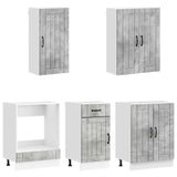 Kitchen Unit LUCCA 5 pcs Concrete Grey Engineered Wood 3438258