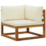 Sectional Corner Sofas 2 pcs with Cushions Solid Wood Acacia 318552